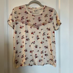 Lucky Brand Cream Floral Top